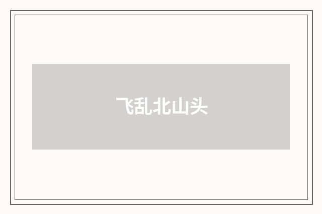 飞乱北山头