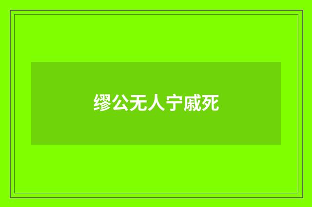 缪公无人宁戚死