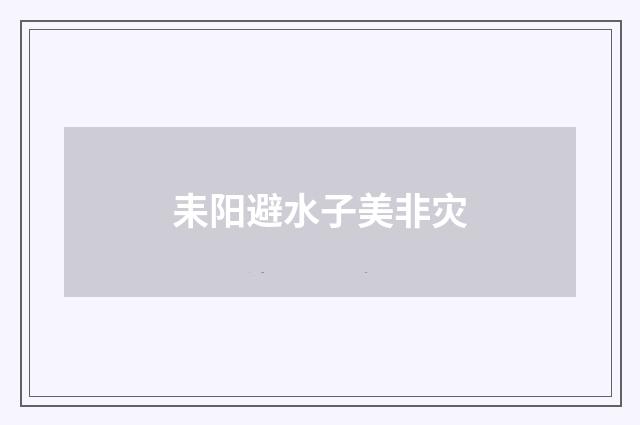 耒阳避水子美非灾