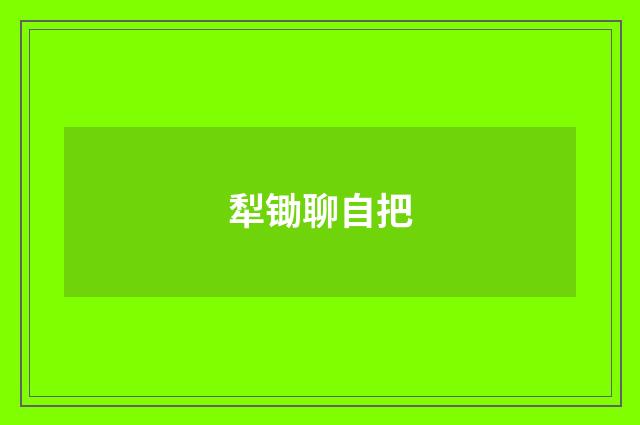 犁锄聊自把