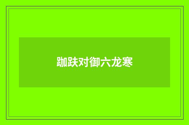 跏趺对御六龙寒