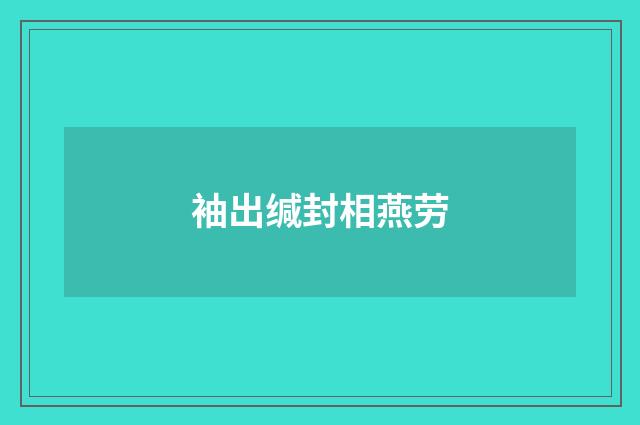 袖出缄封相燕劳