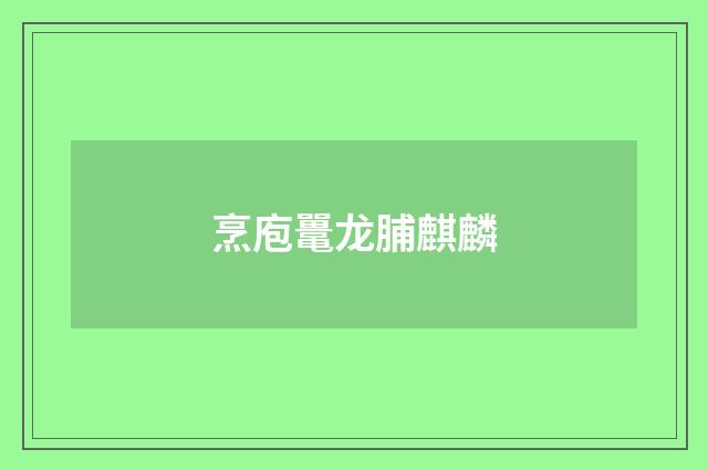 烹庖鼍龙脯麒麟