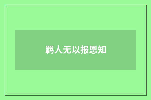 羁人无以报恩知