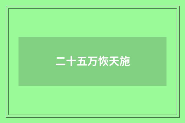 二十五万恢天施