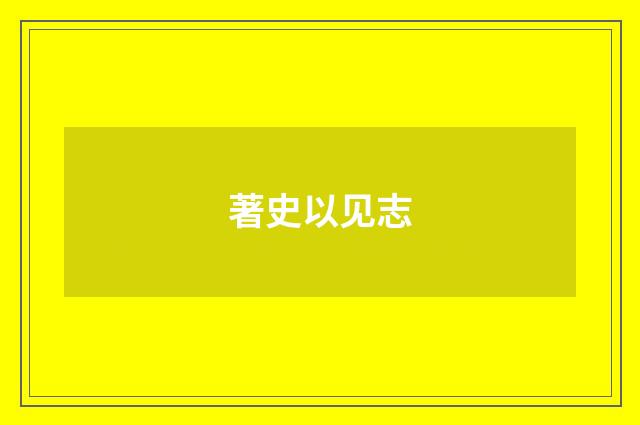 著史以见志