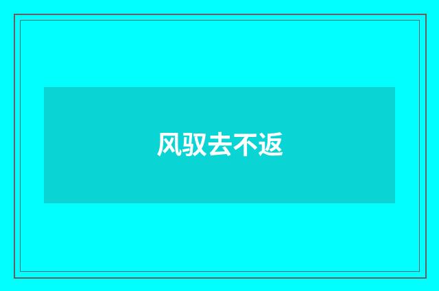风驭去不返