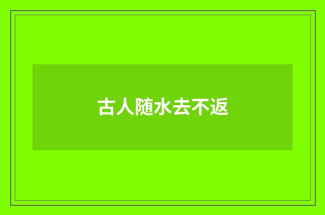 古人随水去不返