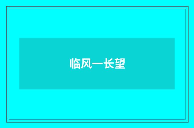 临风一长望