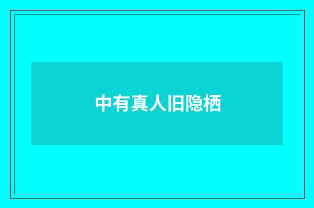 中有真人旧隐栖