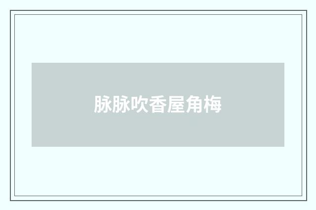脉脉吹香屋角梅