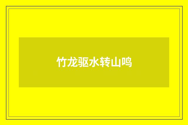 竹龙驱水转山鸣