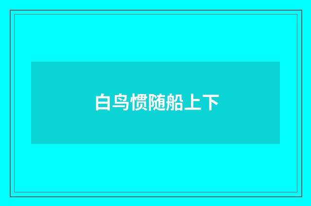 白鸟惯随船上下