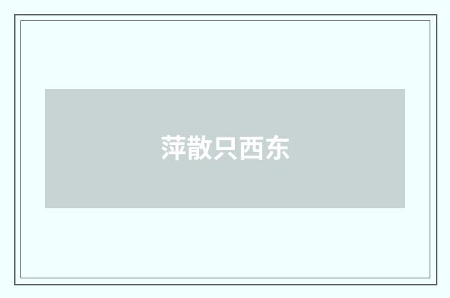 萍散只西东