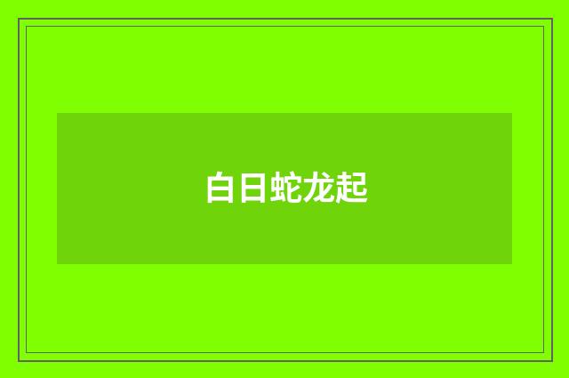 白日蛇龙起