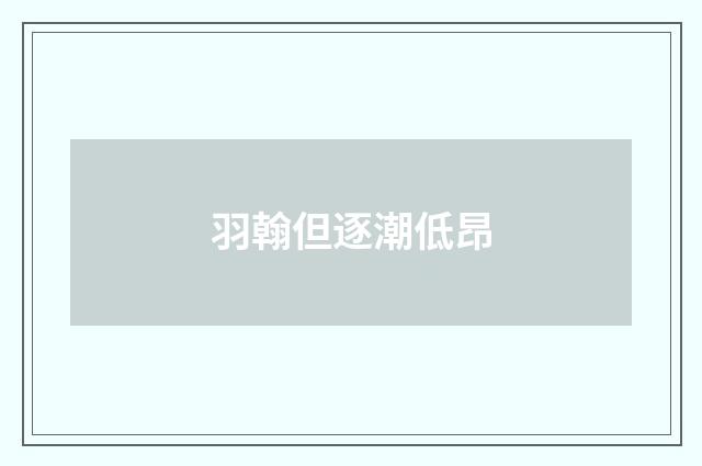 羽翰但逐潮低昂