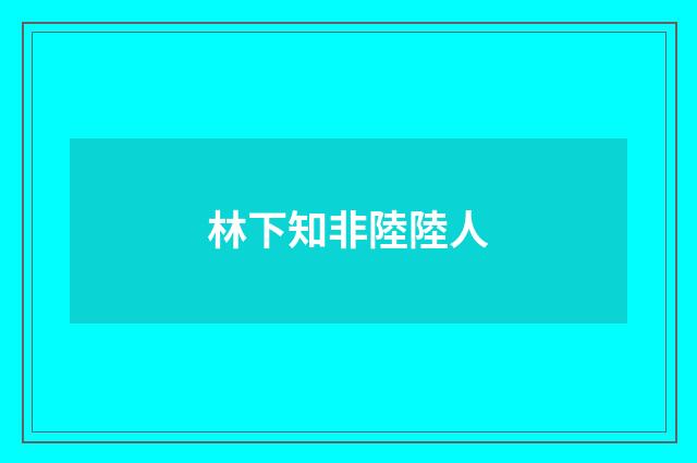 林下知非陸陸人