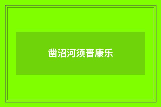 凿沼河须晋康乐