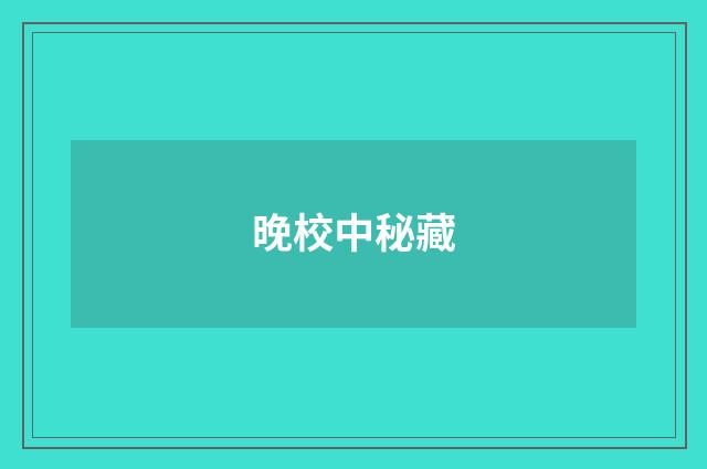 晚校中秘藏