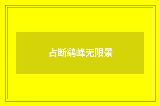 占断鹞峰无限景