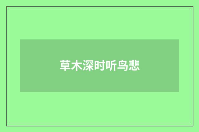 草木深时听鸟悲