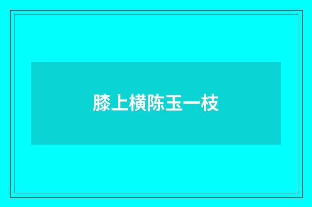 膝上横陈玉一枝