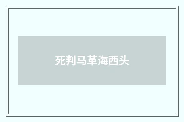 死判马革海西头