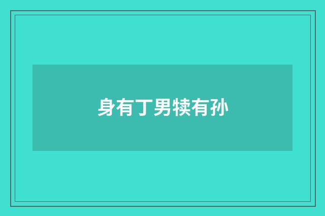 身有丁男犊有孙