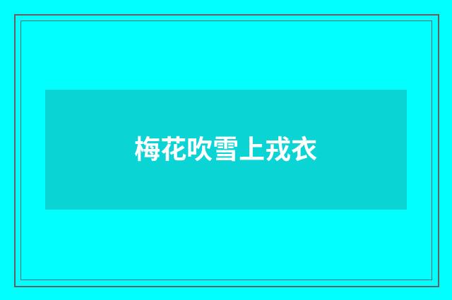 梅花吹雪上戎衣