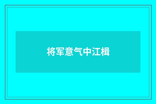 将军意气中江楫