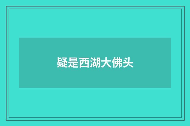 疑是西湖大佛头