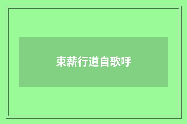 束薪行道自歌呼