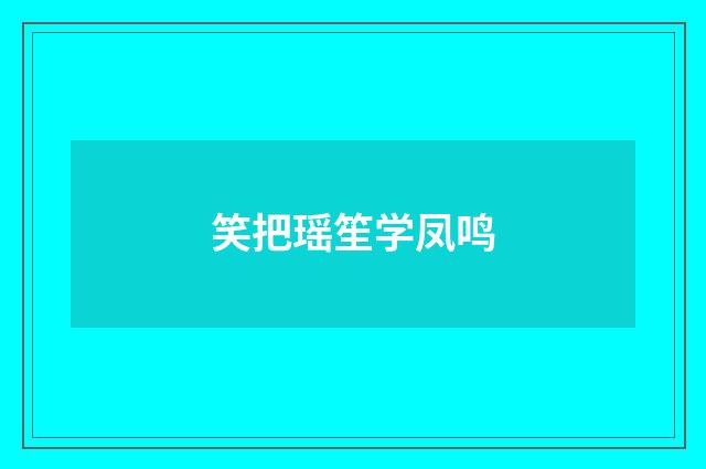 笑把瑶笙学凤鸣