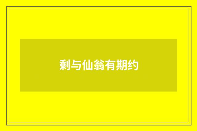 剩与仙翁有期约