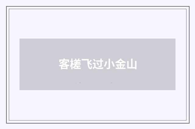 客槎飞过小金山