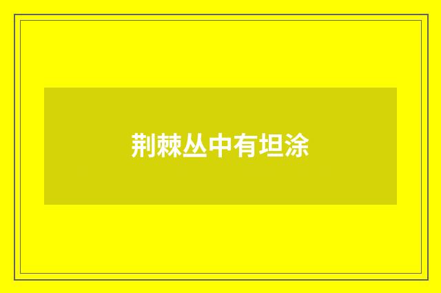 荆棘丛中有坦涂