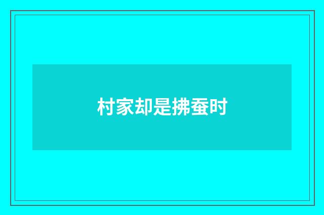 村家却是拂蚕时