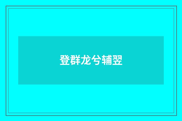 登群龙兮辅翌