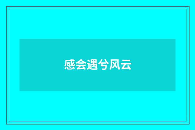 感会遇兮风云