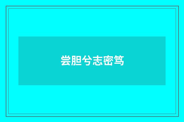 尝胆兮志密笃
