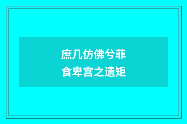 庶几仿佛兮菲食卑宫之遗矩