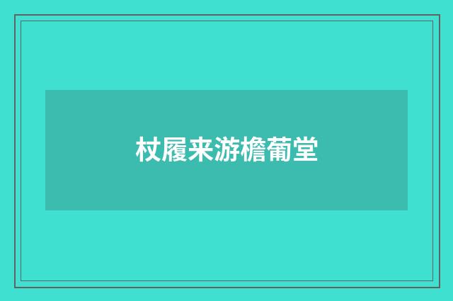 杖履来游檐葡堂