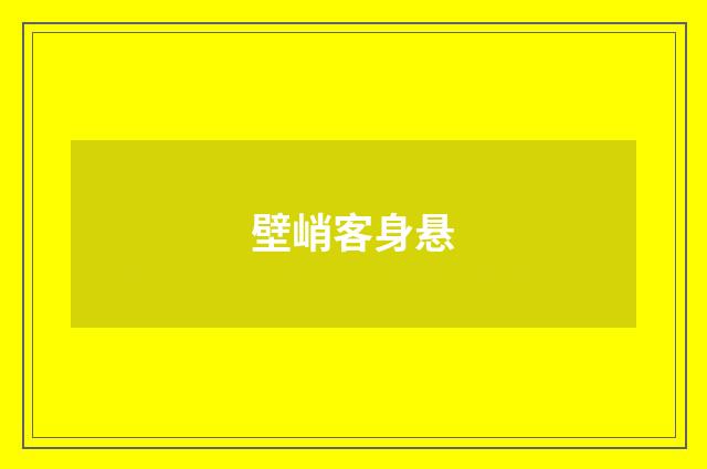 壁峭客身悬