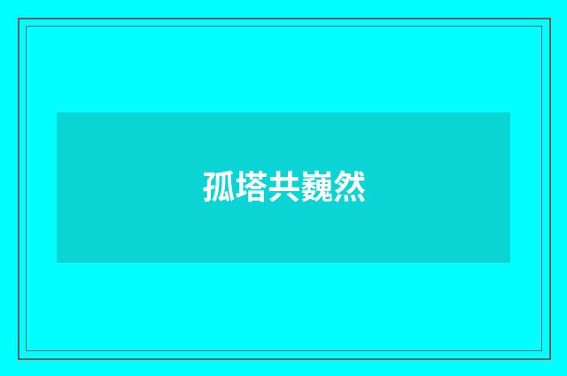 孤塔共巍然
