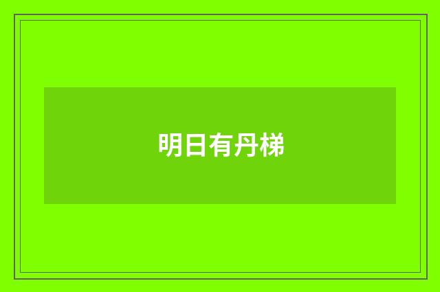 明日有丹梯