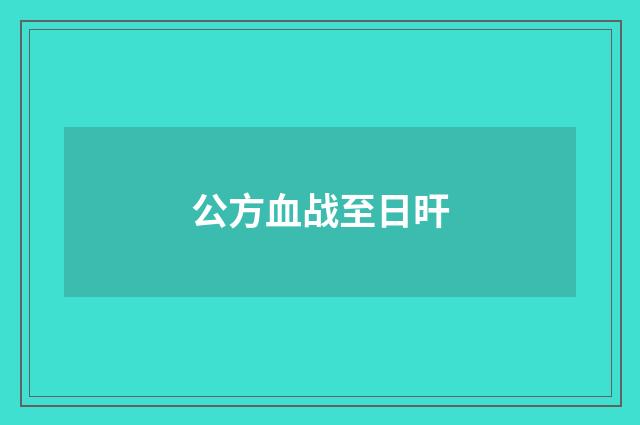 公方血战至日旰