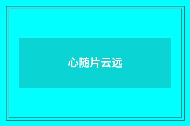 心随片云远