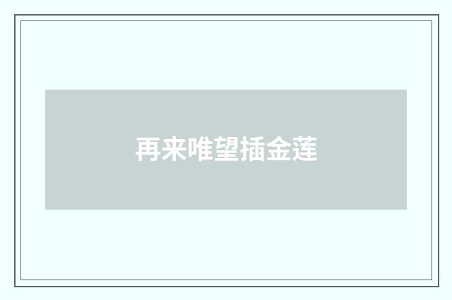 再来唯望插金莲