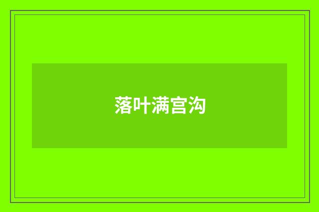 落叶满宫沟
