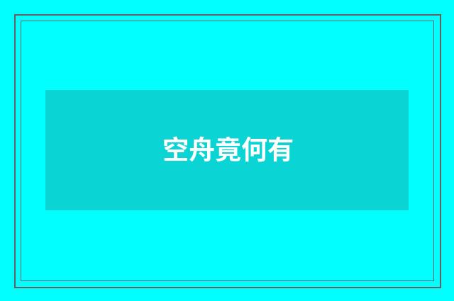 空舟竟何有